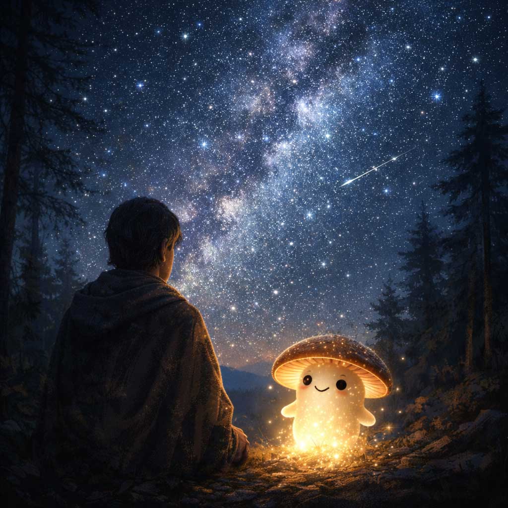 人とオモテダケの最初の出会い